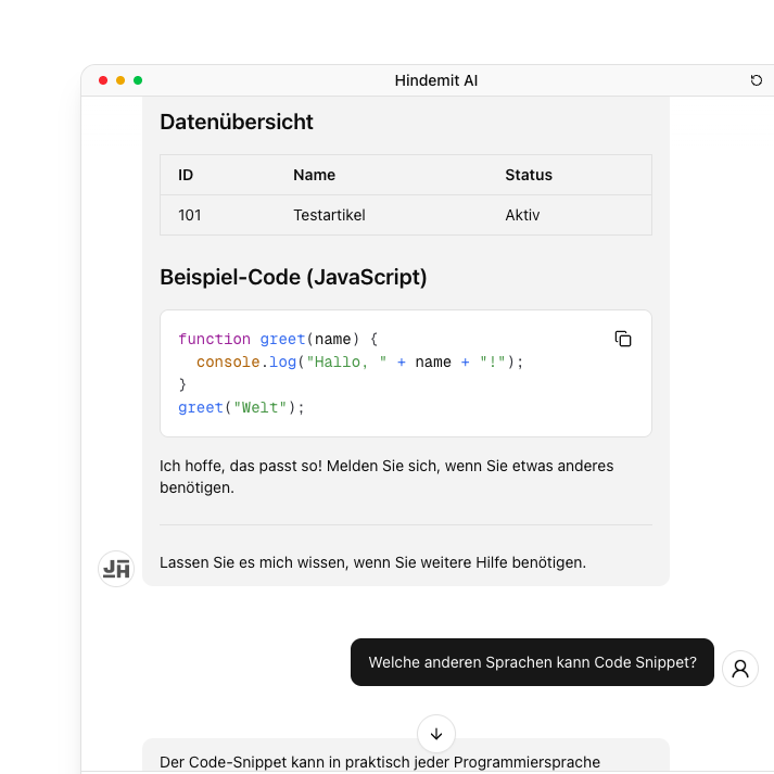 Markdown Support for Better Formatting interface
